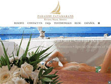 Tablet Screenshot of paradisecatamarans.com